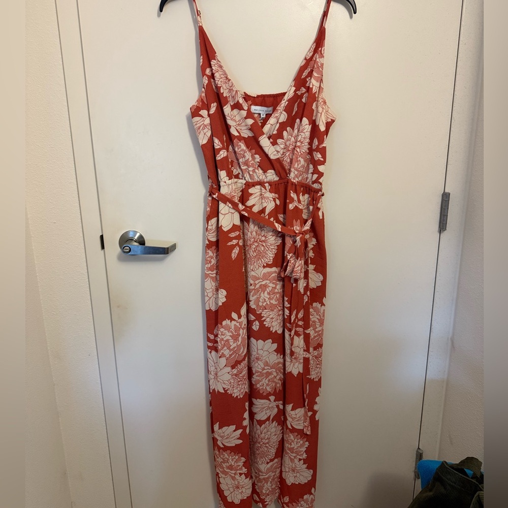 Anthropologie Floral Wrap Maxi Dress